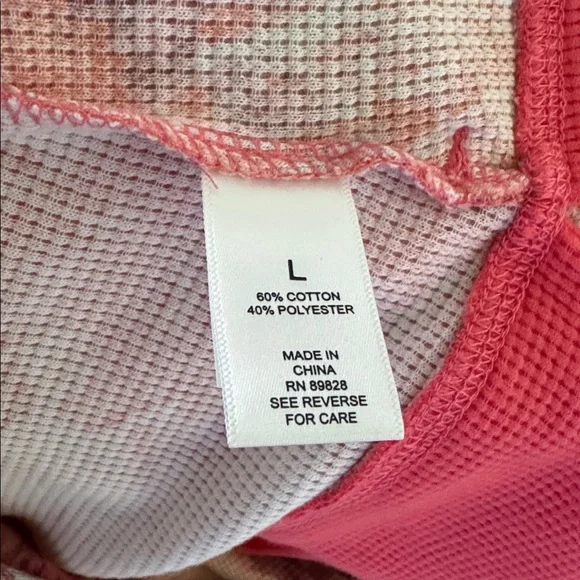 LOGO matching set of crop pant and front zip hoodie. Tie dye waffle knit. NWOT. - Picture 3 of 16